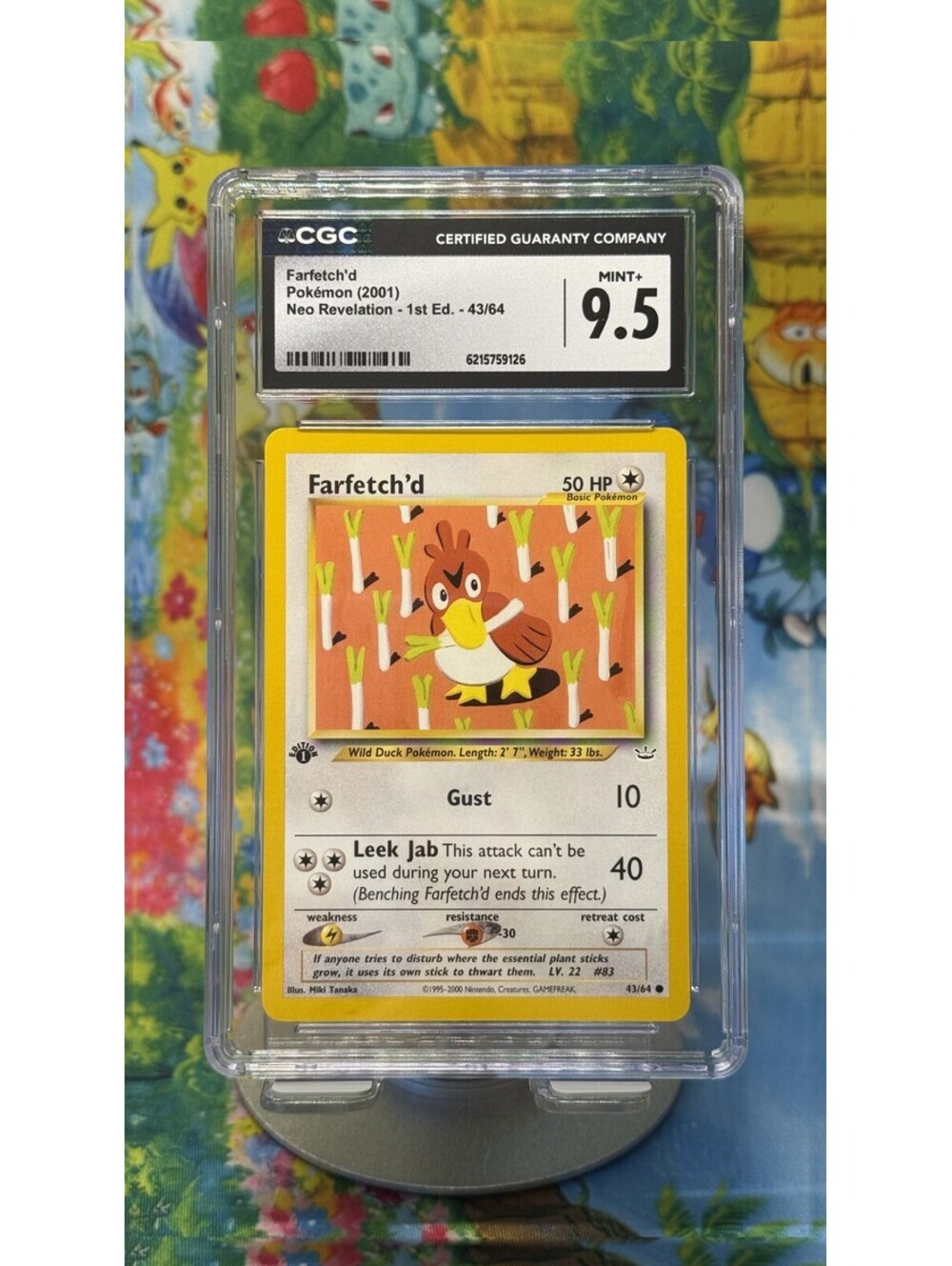 Farfetch'd Neo Revelation 1st Edition No. 43/64 2001 English CGC 9.5